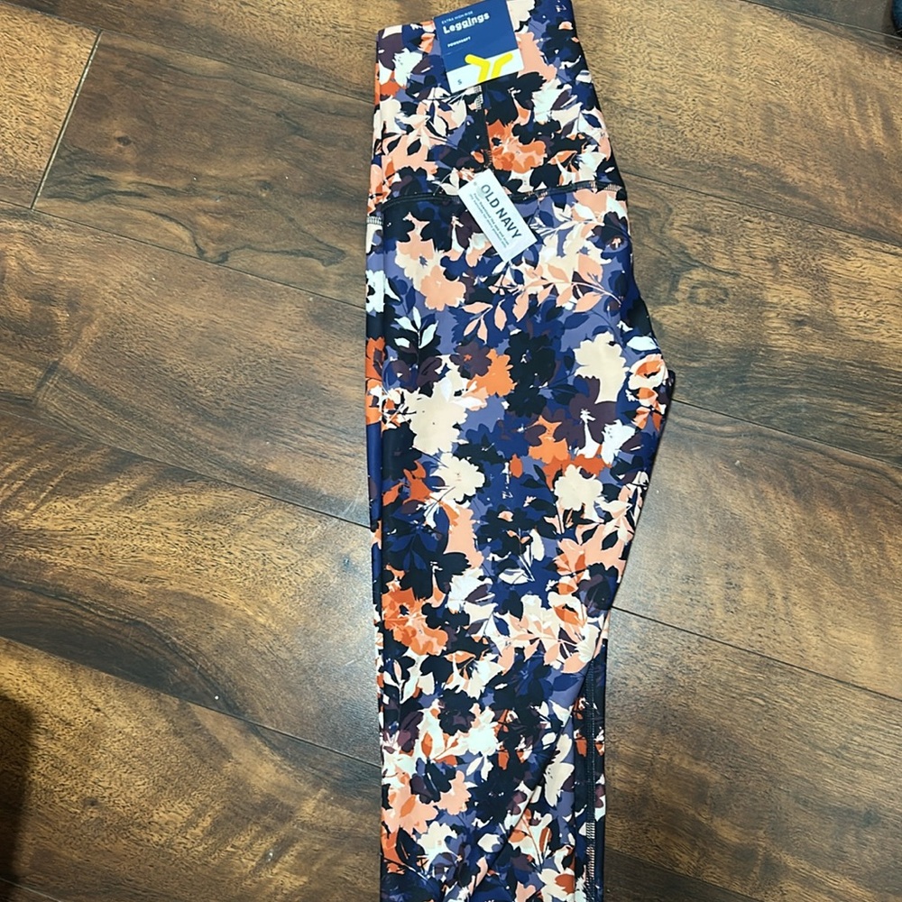 Old Navy Pink and Blue Floral Leggings